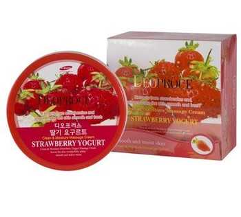 PREMIUM DEOPROCE CLEAN & MOISTURE STRAWBERRY YOGURT MASSAGE CREAM