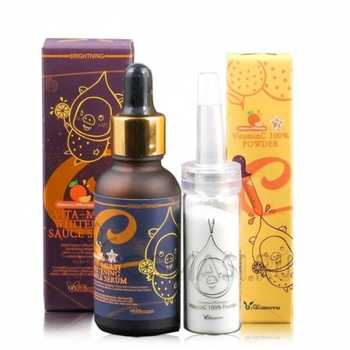 VitaminC 100% Powder + Vita-Multi Whitening Sauce Serum